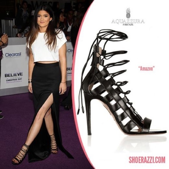 AQUAZZURA - AMAZON LEATHER LACE-UP SANDALS - black - Picture 4 of 16